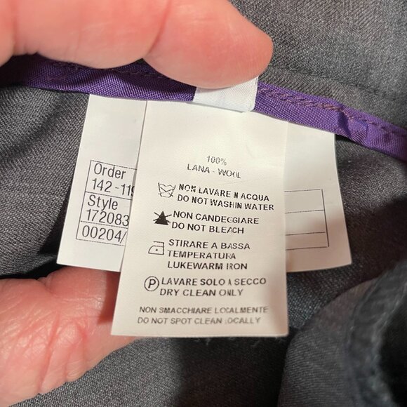 Incotex Wool Pants Gray Straight Leg Cuffs Military Inspired Size 12 - Picture 16 of 16